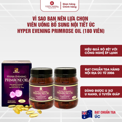 Bộ Sản Phẩm 2 Hộp Viên Uống Bổ Sung Nội Tiết Tố Nữ Úc Dr Natural Hyper Evening Primrose Oil 180 Viên- Nhập Khẩu Chính Hãng