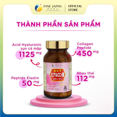 Viên uống Hyaluron Collagen & Elastin FINE JAPAN ngăn ngừa lão hoá lọ 540 viên