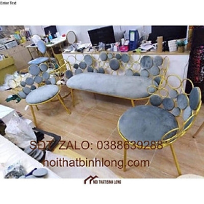 bàn ghế sắt sơn tĩnh điện phòng khách
