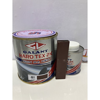Sơn sắt mạ kẽm không cần lót Hard Tex 2K màu Nâu Brown 481 1L