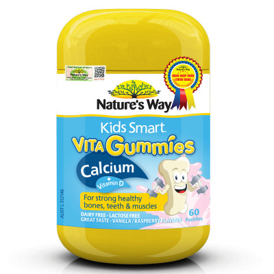 Canxi + Vitamin D cho trẻ 2-11 tuổi Gummies Calcium Vitamin D Nature