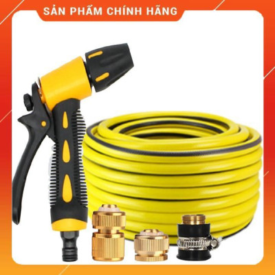Vòi Xịt Rửa Xe️ Bộ dây vòi xịt nước rửa xe, tưới cây , tăng áp 3 lần, loại 3m, 5m 206319U,cút đồng, d.vàng