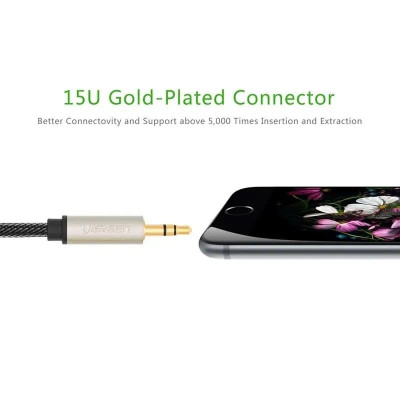 Ugreen UG10639AV128TK 3M màu Đen Cáp âm thanh 2 đầu 6.5mm dương cao cấp - HÀNG CHÍNH HÃNG