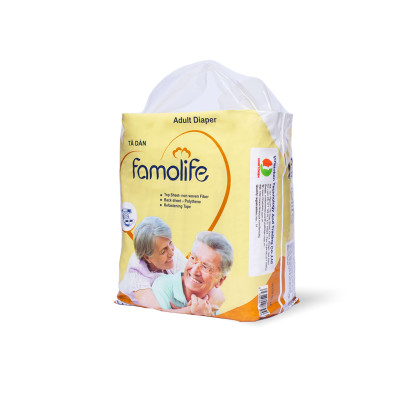 Tã dán người già FAMOLIFE Cao Cấp mềm mại, thấm hút, chuẩn chất lượng Châu Âu - Gói 10 Miếng
