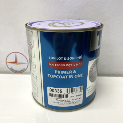 Sơn sắt mạ kẽm Toa 2 trong 1 màu đỏ 335 _ 800G