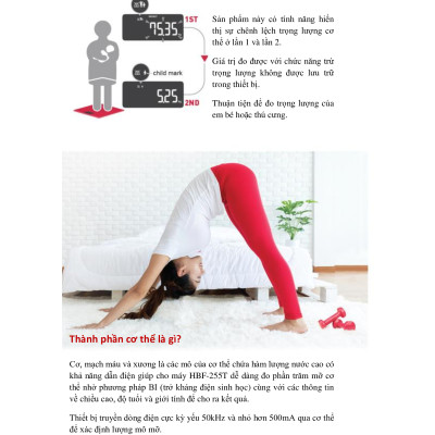 Máy Đo Thành Phần Cơ Thể OMRON HBF-255T - Kết Nối Điện Thoại - Thương Hiệu Nhật Bản