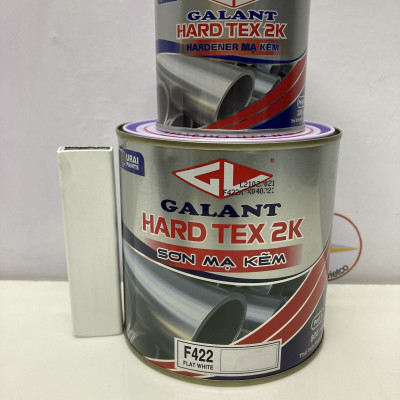 SƠN SẮT KẼM GALANT HARD TEX 2K TRẮNG MỜ F422_Bộ 1L