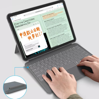 Bao bàn phím Wiwu Combo Touch Cho Ipad Thiết Kế Tinh Tế Và Hiện Đại, Có Thể Tách Rời Bàn Phím Và Ốp, Kết Nối Bluetooth - Hàng Chính Hãng