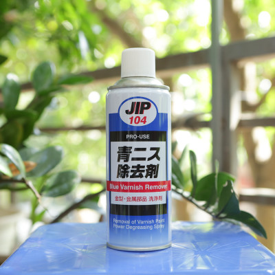Dung dịch tẩy sơn xanh JIP104 ICHINEN Nhật Bản 420ml - Làm sạch vết sơn, dầu mỡ trên kim loại