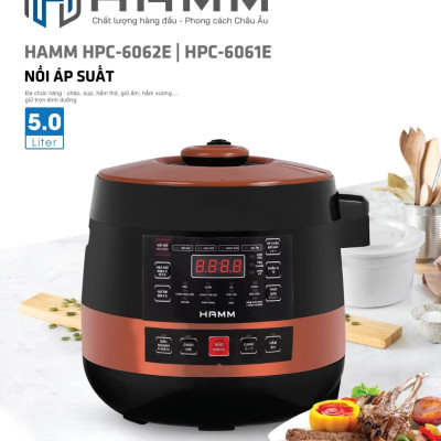 Nồi Áp Suất Điện Tử HAMM HPC-6062E (5 lít) - Hàng Chính Hãng