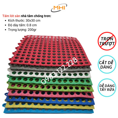Thảm nhựa lót sàn nhà vệ sinh MHI. Vỉ nhựa lót sàn chống trơn Trải Sàn Nhà Tắm/Vệ Sinh/Nhà Bếp.