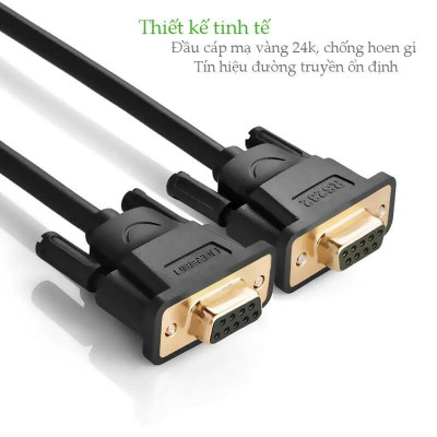 Ugreen UG20145DB101TK 1.5M màu Đen Cáp tín hiệu nối dài COM RS232 cao cấp - HÀNG CHÍNH HÃNG