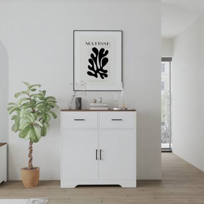 HAPPY FURNITURE , Tủ lưu trữ 2 ngăn kéo 2 cửa mở - SAFA , TLT_068 , 100cm x 45cm x 103cm DxRxC