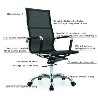 Bộ Bàn Oak-T Trắng Và Ghế Đen IBIE IB16A