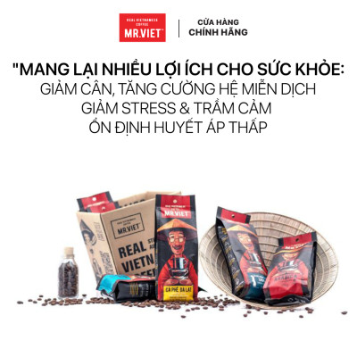 Cà phê hạt rang  Arabica, hương vị đậm đà - MR.VIET Coffee 250gr