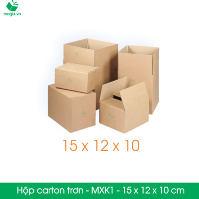 MXK1 - 15x12x10 cm - 400 Thùng hộp carton trơn