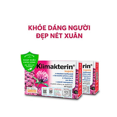 Combo 2 Hộp Viên Nội Tiết Tố Nữ Klimakterin - Estrogen Thảo Dược - Cân Bằng Nội Tiết Tố Nữ - Chậm Quá Trình Lão Hóa, Mãn Kinh - Dr. Muller Từ Cộng Hòa Séc
