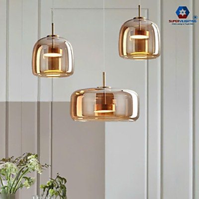 Đèn thả thuỷ tinh trang trí phòng khách phòng ngủ bàn ăn pha lê SuperVilighting phong cách hiện đại