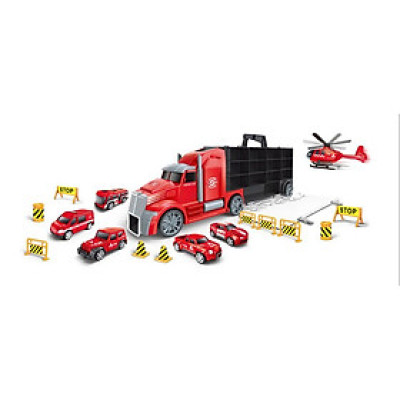 TOYSTAR - 666-03G Bộ mô hình xe ô tô chuyên chở - cứu hộ (KT 59x11x20cm)
