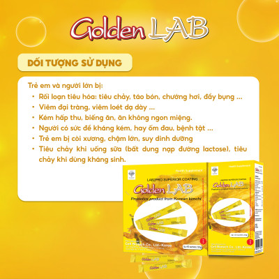Men vi sinh Golden Lab - Nhập khẩu từ Hàn Quốc Hộp 20 gói - 60 gói