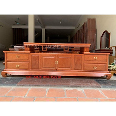 Kệ tivi gỗ hương đá dài 2m2