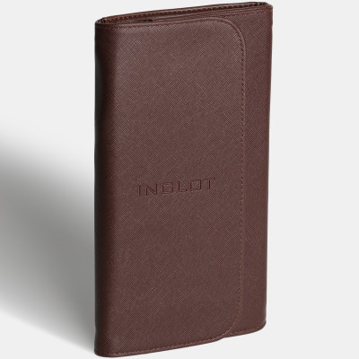 Bộ 10 Cọ trang điểm chuyên nghiệp kèm bao da - nâu Chocolate Set in A case INGLOT