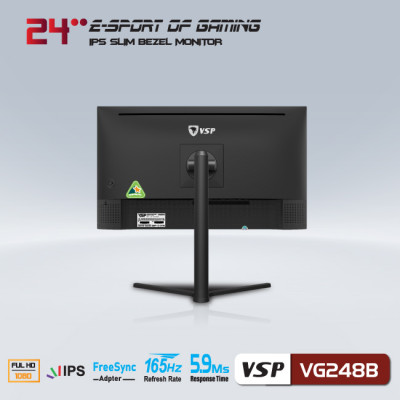 Màn hình gaming VSP Esport Gaming VG248B (24inch | FHD | IPS | 165Hz) - Hàng chính hãng