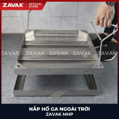 Nắp hố ga lát đá ZAVAK MHP-AA60 KT60x60cm/ lát đá 2cm/ inox 304