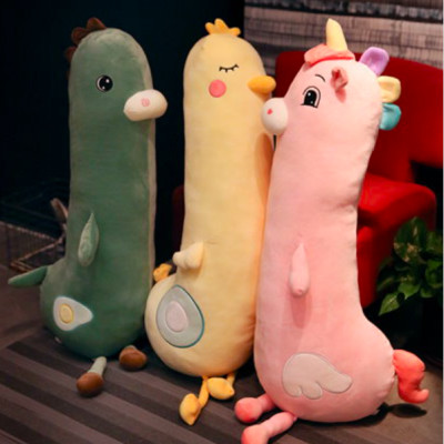 Thú nhồi bông khủng long dài cute - Size 120cm - Quà tặng gấu bông khủng long khủng lồ - Gối ôm mềm mịn cho bé.