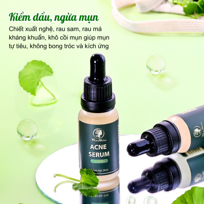 Bộ đánh bay mụn cứng đầu chuyên sâu Wonmom ( 1 sữa rửa mặt + 1 serum mụn + 1 kem cấp ẩm )