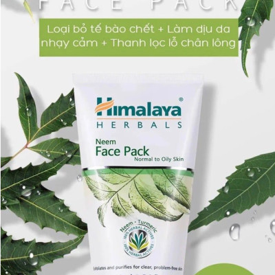 Mặt Nạ Đất Sét Lá Neem Đẩy Mụn Ẩn Hút Dầu Thừa Himalaya Neem Face Pack 150ml
