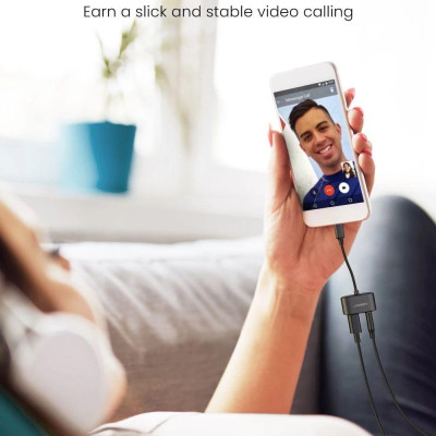 Ugreen UG70606CM193TK 2 trong 1 bộ chuyển usb type C ra 3.5mm Audio và sạc cổng C màu đen - HÀNG CHÍNH HÃNG