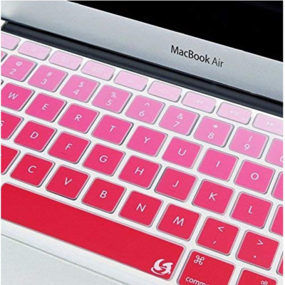 Tấm phủ bàn phím cho Macbook bằng silicon chống nước tuyệt đối màu Gradient Red