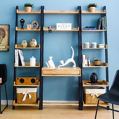 Bộ Bàn Liền Kệ 3 Món NB-Blue Gỗ Tự Nhiên Ibie OTD3NBBR - Xanh