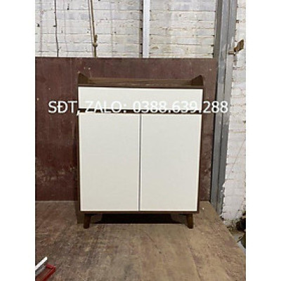 tủ giày dép màu óc chó cánh cải trắng dài 80 cao 1m04 sâu 30 -chân gỗ sồi -giá tại xưởng