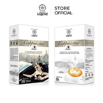 Combo 2 Hộp Cà Phê Trung Nguyên Legend Cappuccino Hazelnut – Hộp 12 Gói – Hương Hạt Dẻ Thơm Béo, Ngọt Dịu