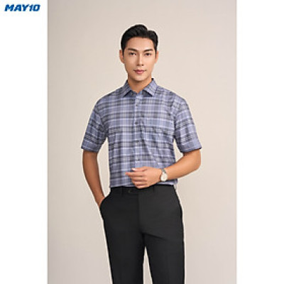 Sơ mi nam cộc tay May10 form RegularFit mã 010124195ONGB AK613