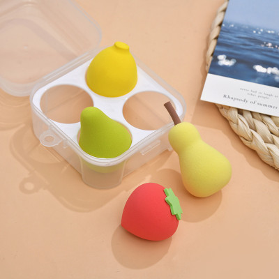 Set hủ bông tán phấn 4 món  , tán phấn siêu mềm mại hình  trái cây ,giọt nước , có độ đàn hồi cao , dẻo ,không bị biến dạng ,nhiều màu sắc cute xinh xắn đáng yêu