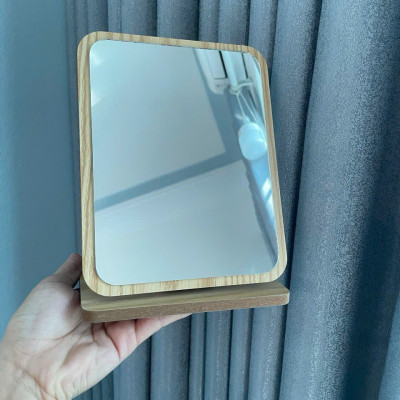 Gương Gỗ Hàn Quốc Để Bàn – Gương Trang Điểm Decor Vintage Sang Trọng - HÀNG CHÍNH HÃNG MINIIN