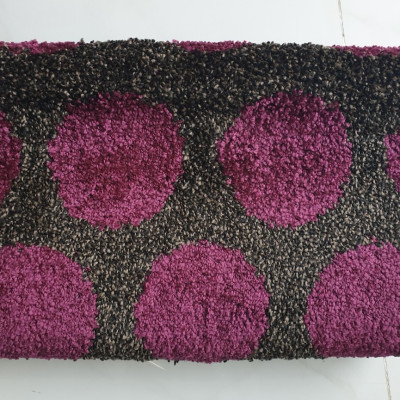 THẢM BẾP DÀI CHỐNG TRƯỢT CAO CẤP KÍCH THƯỚC 240CMX45CM CONDOR- NÂU HỌA TIẾT TRÒN TÍM SANG TRỌNG