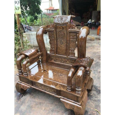 bộ bàn ghế tiếp khách tần thủy hoàng gỗ mun đuôi công tay 12