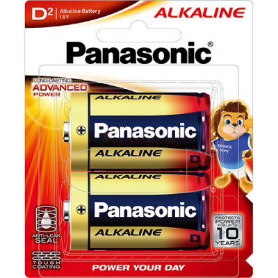 Vỉ Pin kiềm Đại D Panasonic Alkaline 1.5V LR20T/2B - 2 viên - Hàng chính hãng