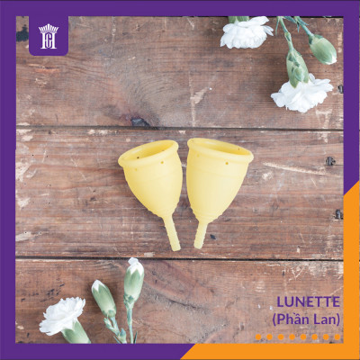 Cốc Nguyệt San Lunette Màu Vàng - Vật Liệu 100% Silicon Y Tế Đạt Chứng Nhận FDA - Nguyên Tem Niêm Phong - Sản Xuất Tại Phần Lan - Hàng Chính Hãng - Lunette Menstrual Cup Yellow