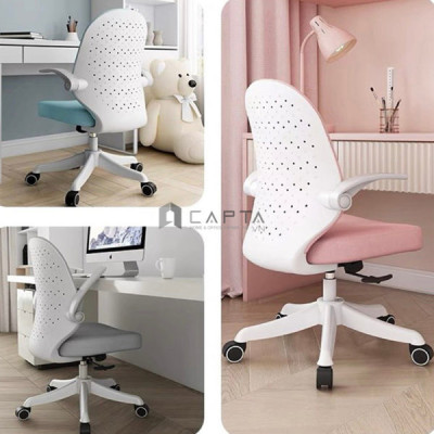 Ghế học bài ở nhà màu xám CE1016-M Nội thất Capta Ghế xoay học sinh chống gù chống cận tay gập lên xuống chân tăng giảm độ cao có bánh xe Study chairs for kids