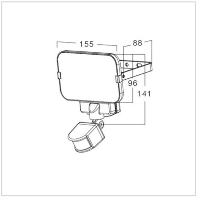 ĐÈN PHA NĂNG LƯỢNG MẶT TRỜI, LUMAX#EFLL6W/BL-6LED/6.5K-XSXD/SENSOR
