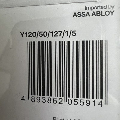 Ổ khóa Yale Y120/50/127/1 chìa răng cưa, màu bạc