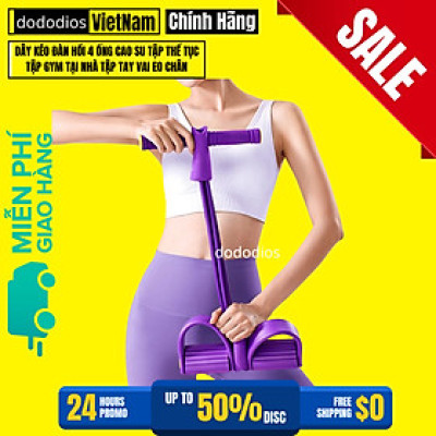 Dây Tập Bụng - Dây Kéo Đàn Hồi Kháng Lực 4 Ống, 6 Ống Cao Su, Dây Tummy Trimmer Tập Gym Tại Nhà