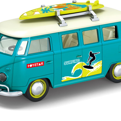 TOYSTAR - 666-16P Mô hình đồ chơi xe tải cổ điển lướt sóng tỉ lệ 1:14 có nhạc và đèn (KT 27x10x12.5cm)