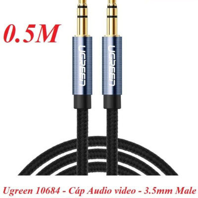 Ugreen UG10684AV112TK 0.5M màu Xanh Cáp âm thanh 2 đầu 3.5mm dương - HÀNG CHÍNH HÃNG