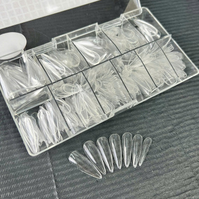 Móng Up Tay HSM VINIMAY Nhọn Trong Trơn (Không Nhám), Nhọn Trong Nhám, Nhọn Đục Cao Cấp Hộp 500 Móng Đủ Size Siêu Mỏng Dẻo Làm Nail giả dài